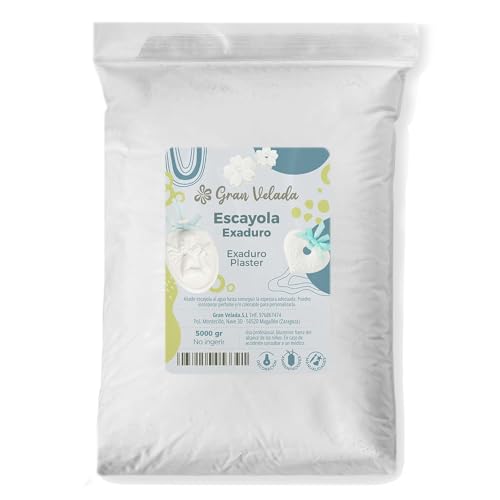 Gran Velada - Escayola Exaduro En Polvo 1 Kg Para Figuras De Mayor Dureza Fácil De Usar Ideal Para Moldes De Silicona Perfecto Para Figuras Decorativas, Ambientadores E Imanes