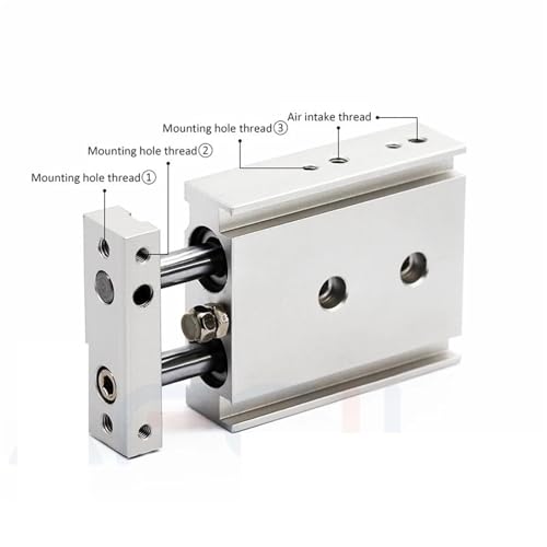 Vérin pneumatique à double tige TR32x90 à double effet avec aimant - 4
