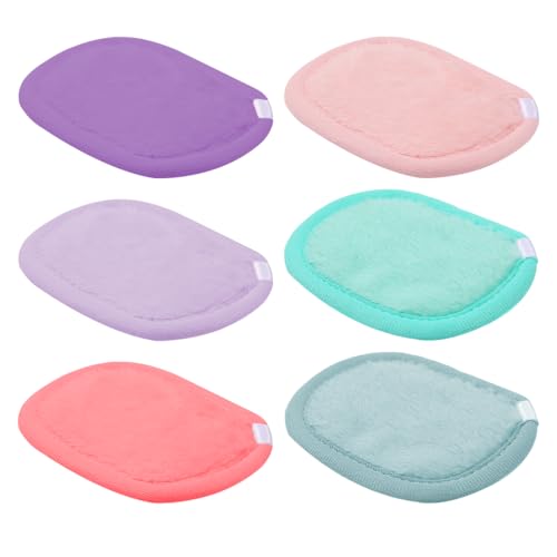 QEQSHQO 6 Unidades Conjunto de Pads de Algodón Desmaquillantes, Lavables, Reutilizables, Suaves, Adecuados para Todos los Tipos de Piel (6 Colores)