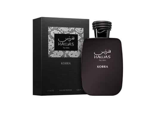 Miniatura 5 de Hawas Kobra Eau De Parfum Masculino 100 Ml, Perfume Árabe Para Hombre De Larga Duración, Incluye Atomizador Recargable, Fragancia Oriental Amaderada Con Notas De Bergamota, Canela Y Almizcle Kobra