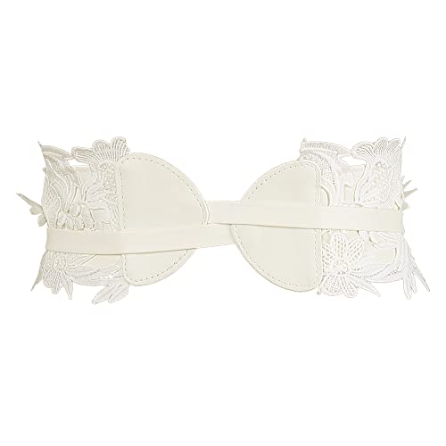 Allegra K Womens Lace Wide Waist Belt Wrap Around Obi Corset Cinch Belts Bowknot2