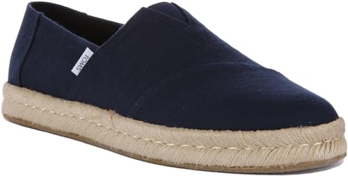 Toms Alpargata Rope 2.0 Espadrillas In Cotone Al 100% Da Uomo, Colore Blu Scuro - Eur 40.5 - 2