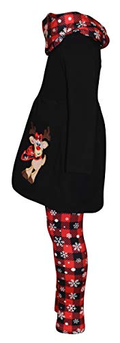 Image of Unique Baby Girls Kids Toddler 3pc Outfit Set Long Sleeve Soft Knit Tunic Top Leggings and Scarf