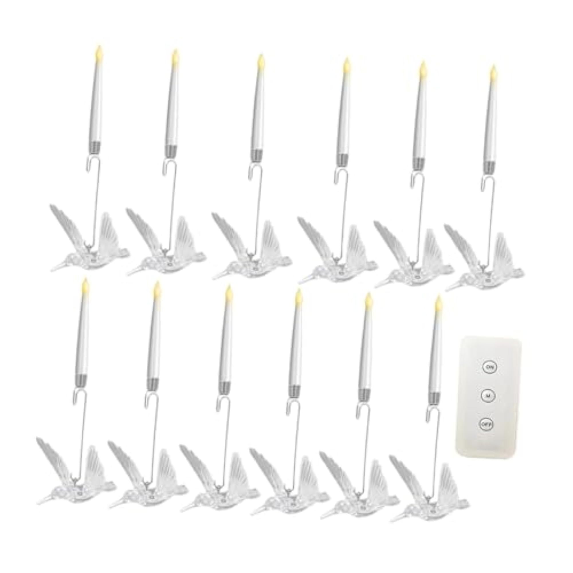 12 Pieces LED Short Taper Candles for Wedding