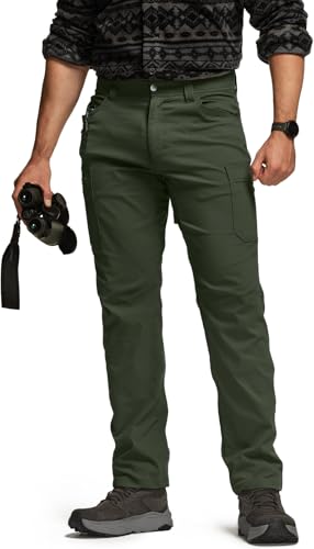 CQR Men's Water-Resistant Flex Tactical Cargo Pants