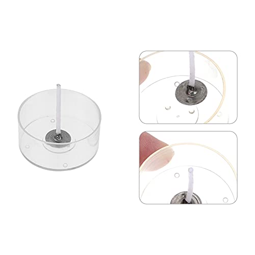Kit para hacer velas con 100 mechas y 10 portavelas de plástico miniatura 7