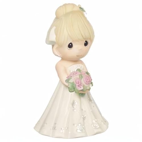 Precious Moments 172061 Perfect Couple Bride, Blonde Hair With Light Skin Tone Bisque Porcelain Wedding Figurine & Cake Topper thumb #5