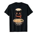 Katzen-Ramen-Nudelschüssel, japanische Kochkunst T-Shirt