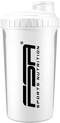 FSA Nutrition Protéine Shaker/Bouteille d'eau 700 ml, sans BPA, Blanc