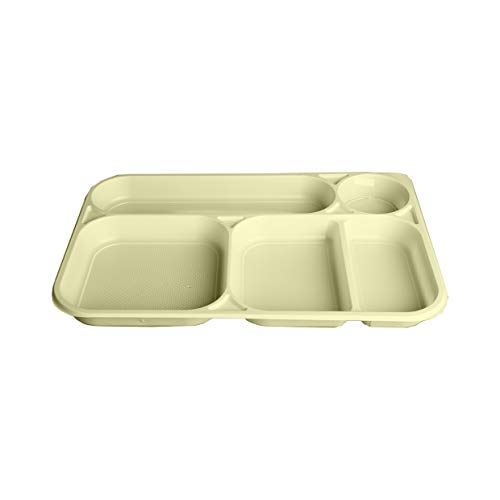 Saudagi Bandejas desechables, 5 compartimentos biodegradables y compostables, 50 unidades Cover