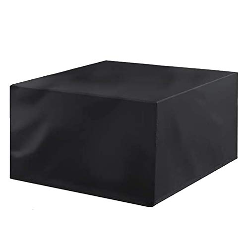 XXYANZI Abdeckung Gartenmobel Klein 110x110x70cm, Winterfest Schutzhülle Wasserdichtes Abdeckplane Rattanmöbel UV-beständig Reißfest Sitzgarnituren, für Gartentische Esstisch. - Schwarz Cover