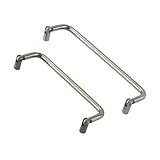 ETURBEV 1pcs Stainless Steel Industrial Equipment Bi Fold Handle with Swivel Function for Toolboxes and Carrying Handles(XG01-001-122)