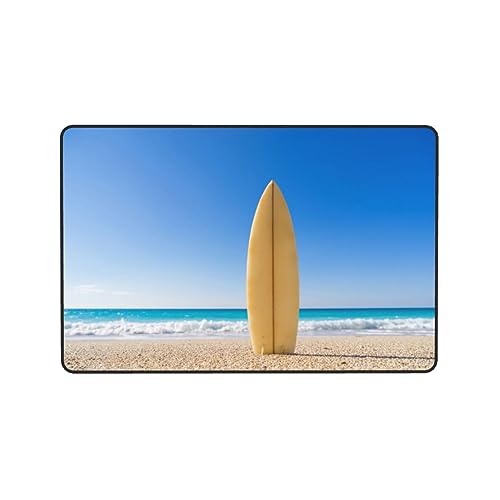 Tapis de plage antidérapant en flanelle imprimé surf lavable maison - 8