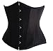 SZIVYSHI Korsett Damen Unterbrust Satin Lace Up Waist Cincher Corset Top Shaper Corsage (M, Schwarz) Baby,Schwarz günstig Kaufen-SZIVYSHI Korsett Damen Unterbrust Satin Lace Up Waist Cincher Corset Top Shaper Corsage (M, Schwarz)