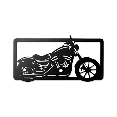 Image of METSY Metal Bike Wall Art | Lover Gifts | Wall Decor | Home Decoration Hangings | (216 m X 420 m, Black)