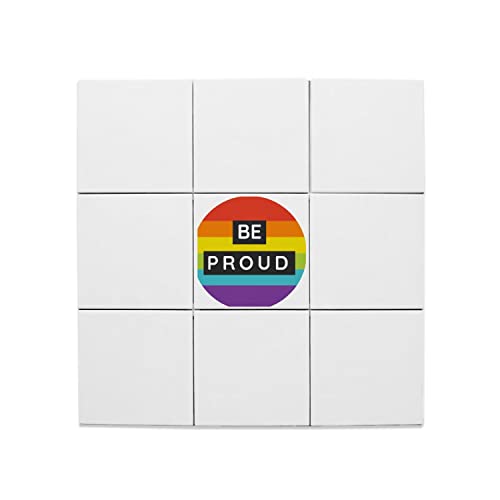 Carreaux Céramique Décoratif LGBT Pride Arc en Ciel Lot 9 Pièces 60x60 cm