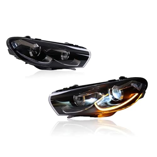 �t���i Compatible With For Scirocco Headlight 2009 2010 2011 2012 2013 2014 2015 2016 �J�[�v���W�F�N�^�[�w�b�h�����v �_�C�i�~�b�N�^�[���V�O�i�� �J�[�A�N�Z�T���[