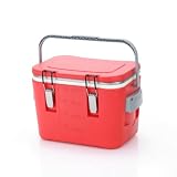PETSOLA Box Termico con Interno in Acciaio Pratico Contenitore Isotermico con Fodera Rimovibile Riutilizzabile Box Frigo Maniglia Superiore per Campeggio, 15L
