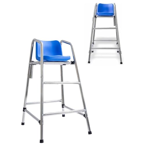 pool stuhl 1.2m/1.5m/1.8m hohe Pooldeck-Rettungsschwimmerstühle für Kinder/Erwachsene, Outdoor-Rettungsschwimmerstuhl für Patio Beach Water Park, robuster erhöhter aus Edelstahl, belastbar mit 330kg (