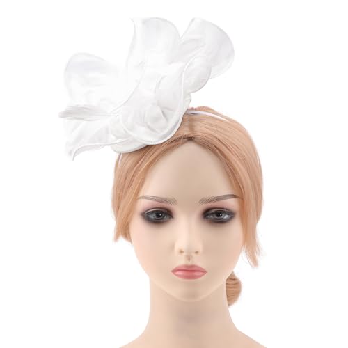 Image of DRESHOW Fascinators Hat Tea Party Headwear Ribbons Feathers on a Headband and a Clip for Women