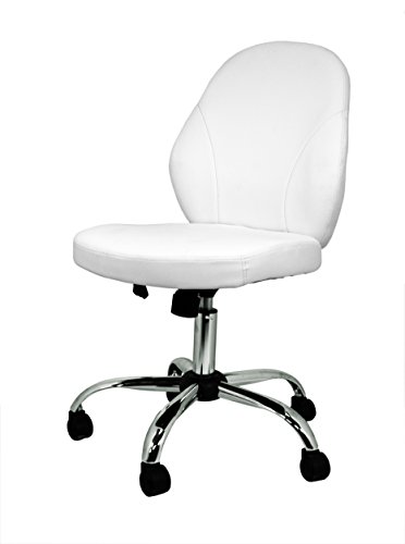La Silla Española Oviedo Silla de Oficina y Despacho, Piel Sintética, Blanco, 54x47x94 cm Cover