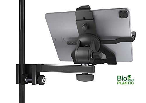 König & Meyer K&M 19743 Tablet PC Holder Biobased Plastic Accessory for Microphone Stands Tilting Suitable for Common Brands - Image 4