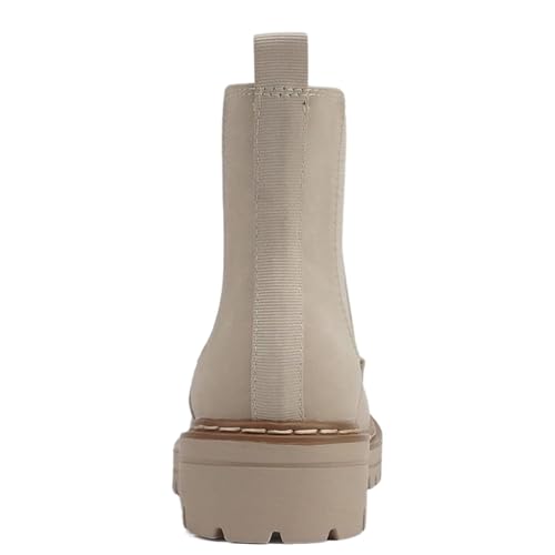 Image of Soda Pilot ~ Women Lug Sole Low Heel Chelsea Fashion Ankle Bootie w /Double Elastic Gore