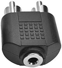 SeCro 2 RCA Male to 3.5 mm Aux Stereo Female Jack Connector Convered AV Video Y Splitter Cable Adaptor (1 Pack)