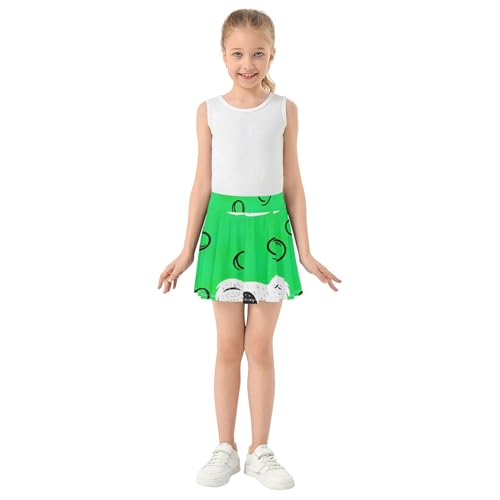 Athletic Shorts for Girls Skorts Cute White Koalas Green Tennis Skirts Toddler Navy Cheer Skirt 3t3