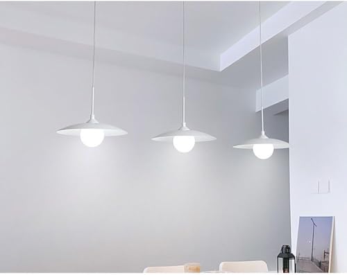 Lustre salle à manger blanc à vis E27 suspension métal