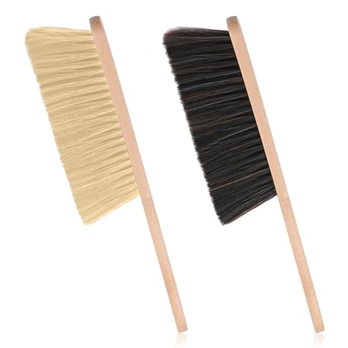 Wooden Dust Brush Set with Handles for Cleaning