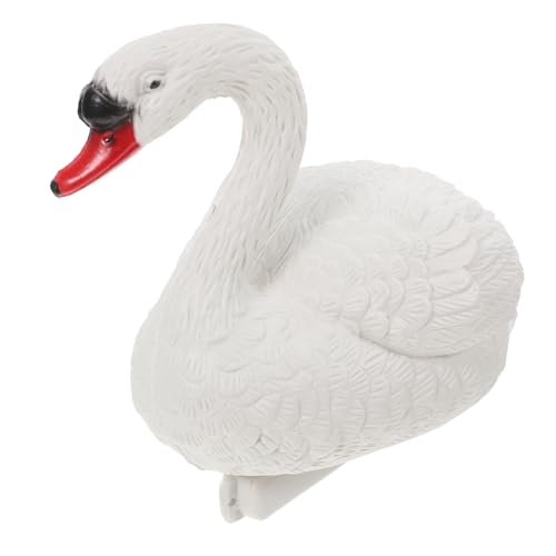 iplusmile Figurine de Cygne Flottant Réaliste pour Décoration de Jardin Ornamental de Bassin Étang Statue Résistante Aux Intempéries pour Aménagement Paysager Extérieur