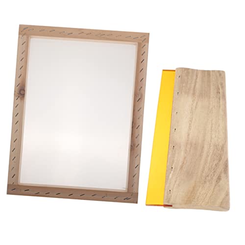 ARTIBETTER Stencil Set Squeegee Wooden Handle Ink Scraper for T-Shirt Poster and Bag Printing