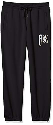 A|X ARMANI EXCHANGE mens 90's Throwback Logo Drawstring Sweatpants, Black, Large US