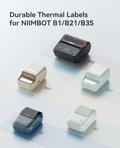 Image of NIIMBOT 3 Rolls Set Label for B1 B21 B3S B21Pro Label Maker, 1.3 inchx1.3 inch Colorful /1.6 inchx0.8 inch Zoo /1.6 inchx0.6 inch 2 Rows, Thermal Label Refills for Daycare /Spice Jar /Address /Logo /Name /Food Container