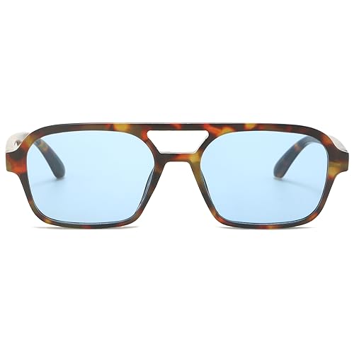 Vintage 70s Sunglasses for Women Men Retro Square Aviator Sun Glasses4