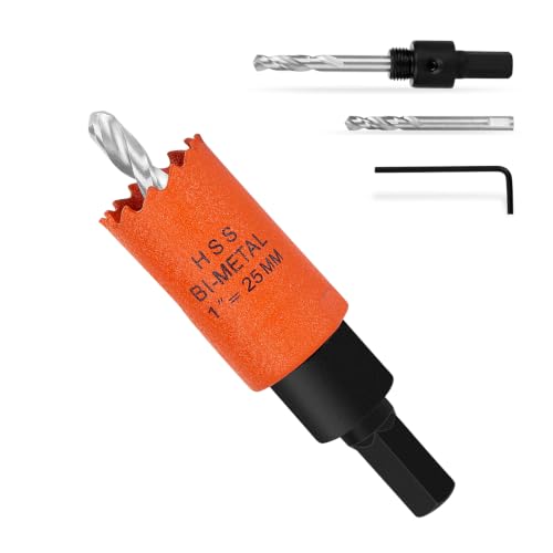 Image of 1 Inch Hole Saw Circle Drill Bit Wood Metal Drywall Plastic Pipe