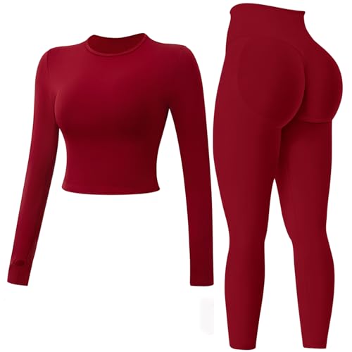 Ensemble de sport 2 pièces seamless pour vos séances de yoga et running en extérieur