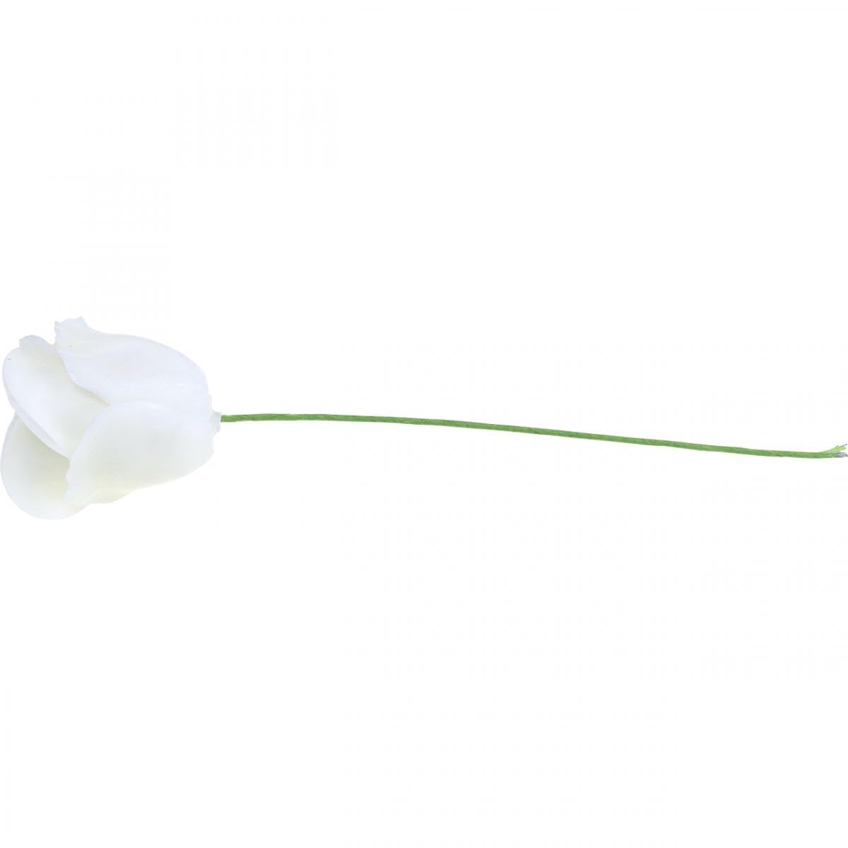 Viana Weiße Kunstrosen Wachsrosen Set 18 Stück Dekorosen Hochzeit Trauer Floristik Ø6cm