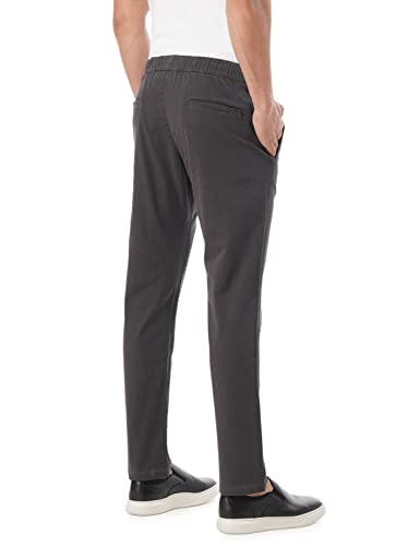 Image of FYLTR Men's Taper Fit Stretch Cotton Joggers with Elasticated Waistband & Drawstrings