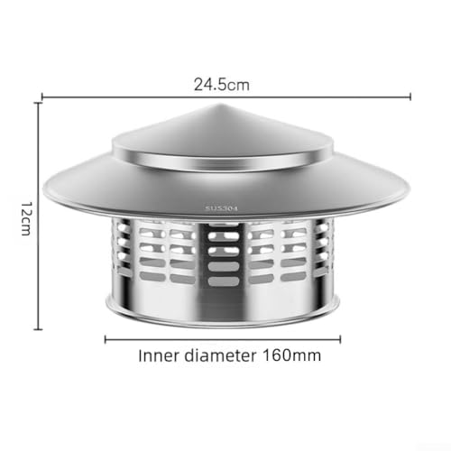 Bouchon de cheminée tuyau aération acier inoxydable couverture - 3