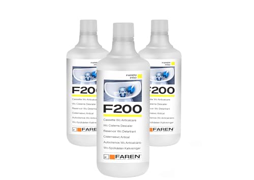 faren F200 - Tratamiento antical desincrustante para cassettes empotrados de inodoro, 1 litro (3)