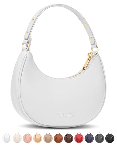 Image of Vantamo Crescent Bags For Women with RFID Protection, Half Moon Clutch Purses for Women with Anti-Theft Clip for Extra Safety