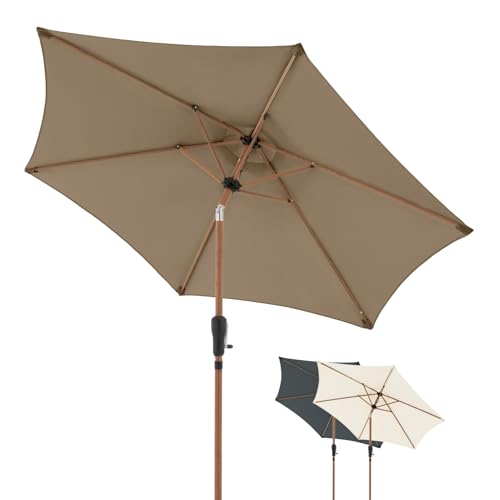 Doppler City Wood Balkonschirm Mittelmast 250 cm greige