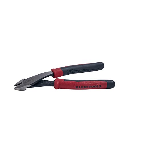 Klein Tools J248-8 Pliers, Diagonal Cutting Pliers with Angeled Head, Short Jaws, High-Leverage Design, 8-Inch #1