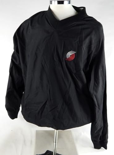 2000s Portland Trail Blazers Team Issued Windbreaker Pullover L 565 - NBA Game Used