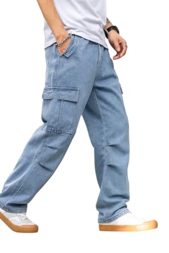 Image of Q - RIOUS Cotton Casual Cargo Pants for Men - Multi-Pocket Style