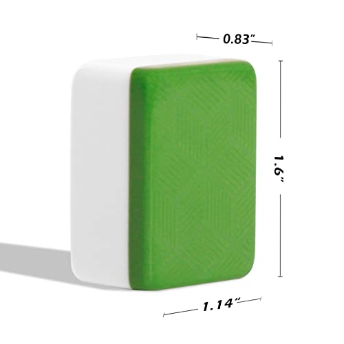 Gustaria Chinese Mahjong Set, X-Large 1.6" Durable Melamine Mahjong Tiles (Green), Professional Complete Mah Jongg Set Carrying Case, English Instruction Included (Mahjongg, Majong, Majiang) #TOP1