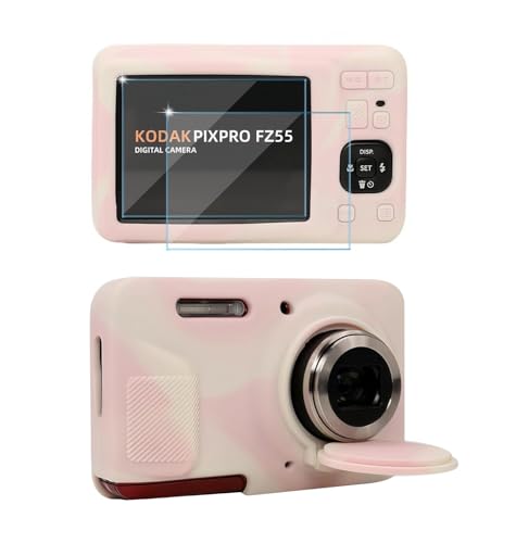 Funda de silicona para cámara Kodak PIXPRO FZ55 rosa miniatura 1