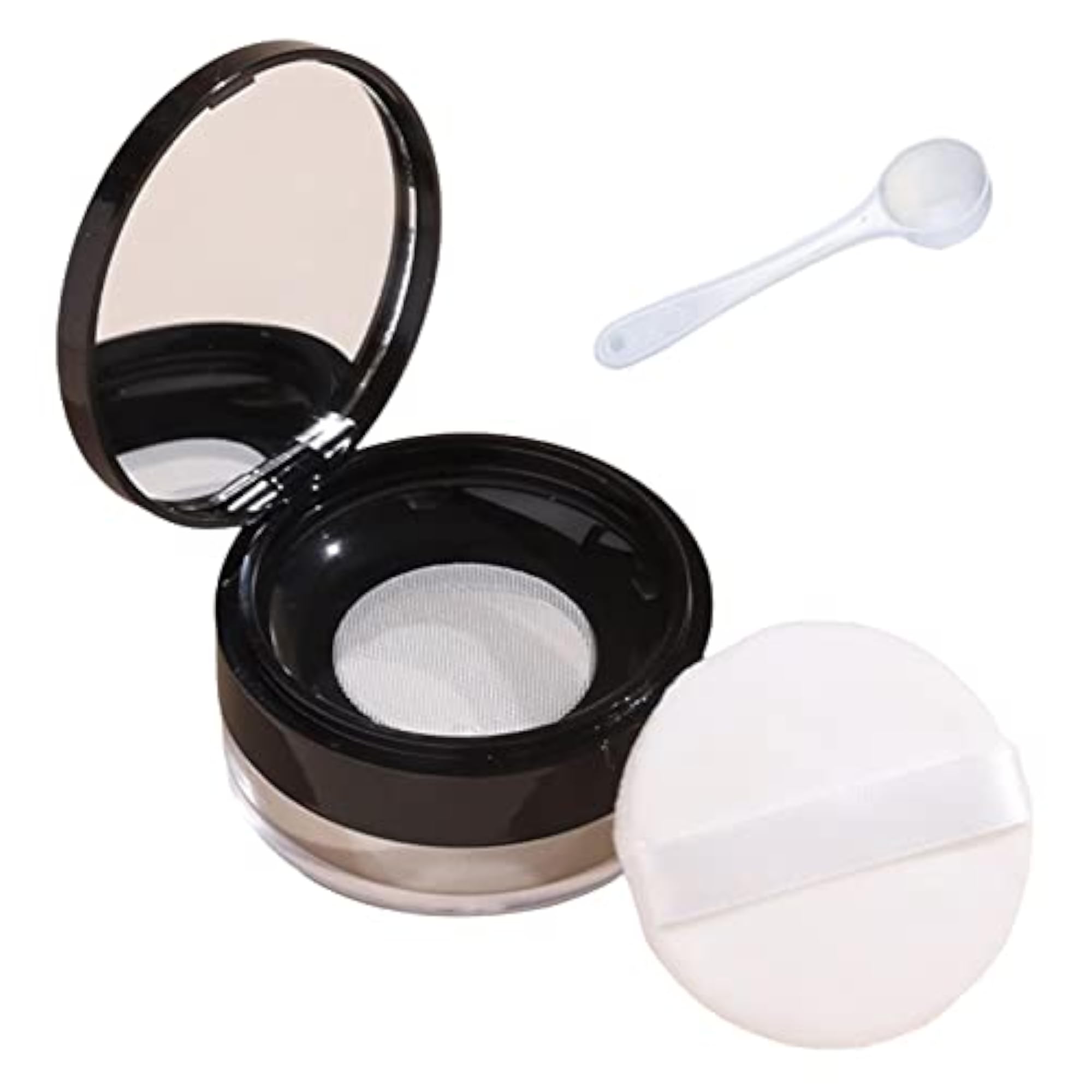 Portable DIY Makeup Powder Case, Refillable for Home & Outdoor